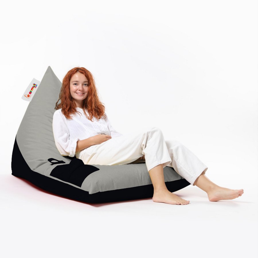 NORDVÄRK Pyramid utendrs saccosekk, stor - rykfarget og svart polyester