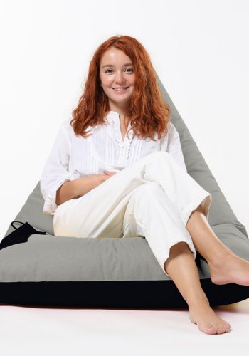 NORDVÄRK Pyramid utendrs saccosekk, stor - rykfarget og svart polyester