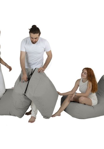 NORDVRK Siesta utendrs bnnepose/solseng, sammenleggbar/uttrekkbar, rektangulr - rykfarget polyester