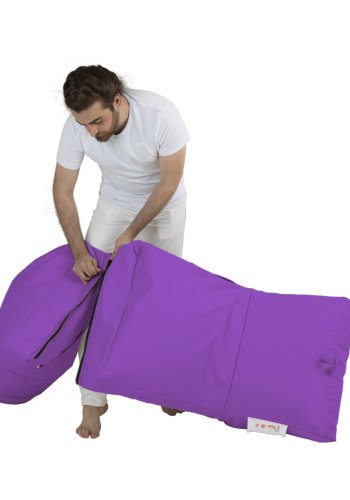 NORDVRK Siesta utendrs bnnepose/solseng, sammenleggbar/uttrekkbar, rektangulr - lilla polyester