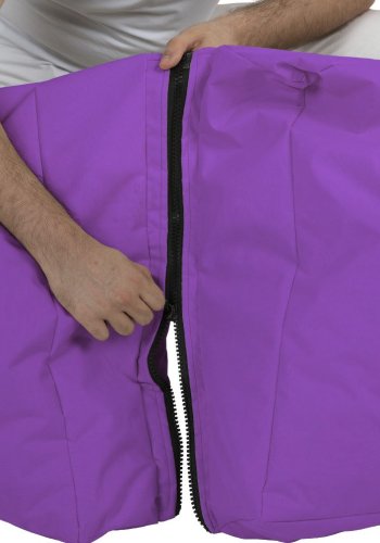 NORDVRK Siesta utendrs bnnepose/solseng, sammenleggbar/uttrekkbar, rektangulr - lilla polyester