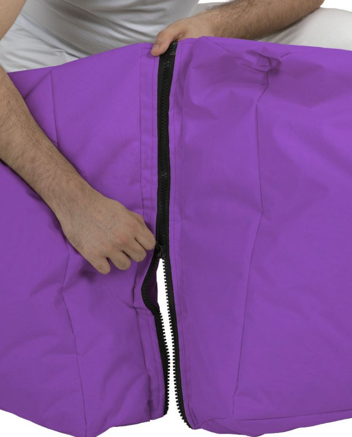 NORDVRK Siesta utendrs bnnepose/solseng, sammenleggbar/uttrekkbar, rektangulr - lilla polyester