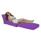NORDVRK Siesta utendrs bnnepose/solseng, sammenleggbar/uttrekkbar, rektangulr - lilla polyester