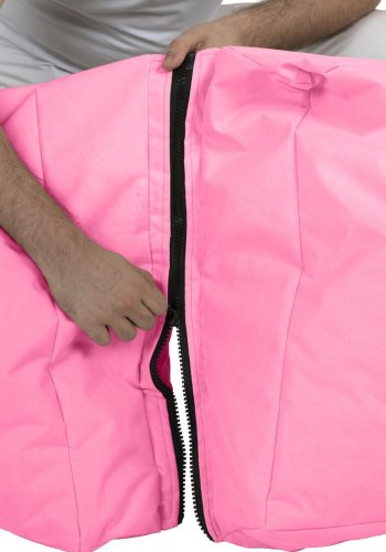 NORDVÄRK Siesta utendrs bnnepose/solseng, sammenleggbar/uttrekkbar, rektangulr - rosa polyester