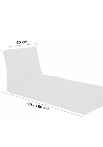 NORDVÄRK Siesta utendrs bnnepose/solseng, sammenleggbar/uttrekkbar, rektangulr - rosa polyester