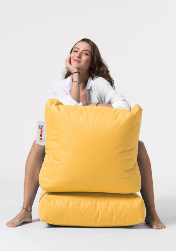 NORDVRK Siesta utendrs bnnepose/solseng, sammenleggbar/uttrekkbar, rektangulr - gul polyester