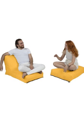 NORDVRK Siesta utendrs bnnepose/solseng, sammenleggbar/uttrekkbar, rektangulr - gul polyester