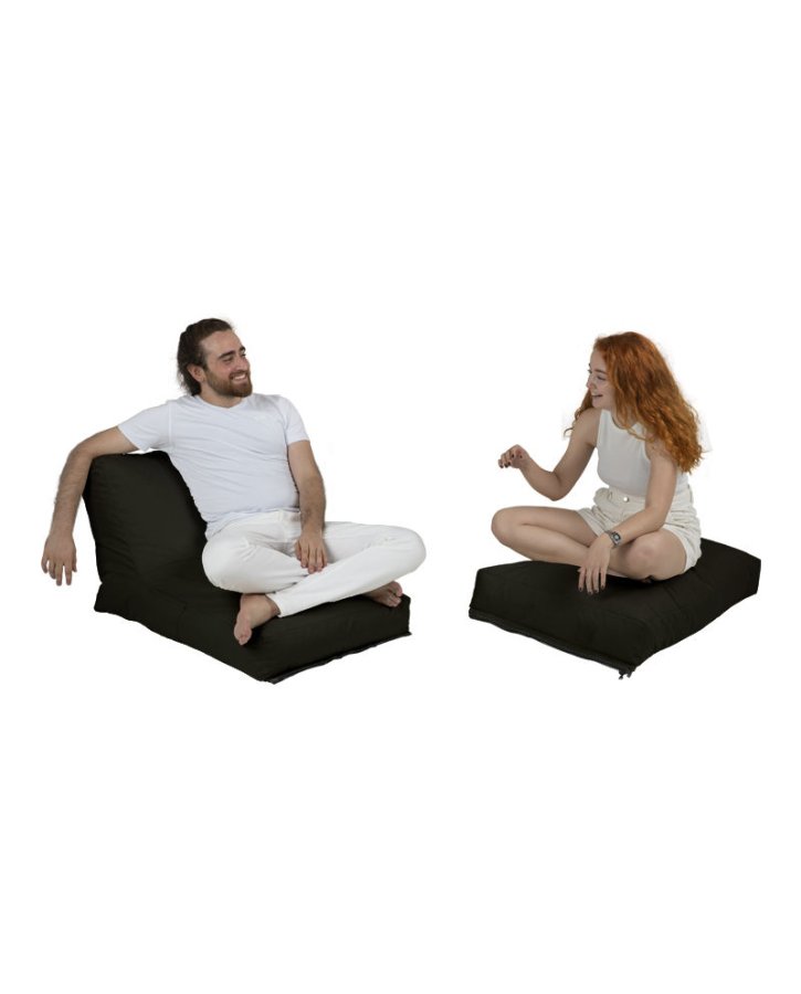 NORDVRK Siesta utendrs bnnepose/solseng, sammenleggbar/uttrekkbar, rektangulr - svart polyester