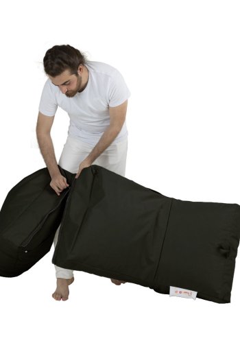 NORDVRK Siesta utendrs bnnepose/solseng, sammenleggbar/uttrekkbar, rektangulr - svart polyester