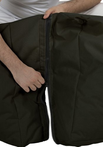 NORDVRK Siesta utendrs bnnepose/solseng, sammenleggbar/uttrekkbar, rektangulr - svart polyester