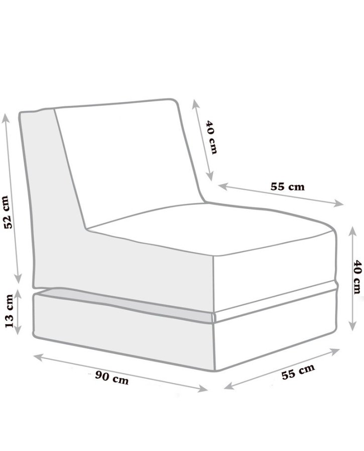 NORDVÄRK Siesta utendrs bnnepose/solseng, sammenleggbar/uttrekkbar, rektangulr - oransje polyester