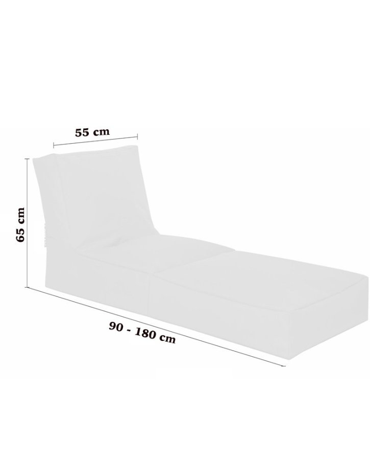 NORDVÄRK Siesta utendrs bnnepose/solseng, sammenleggbar/uttrekkbar, rektangulr - oransje polyester