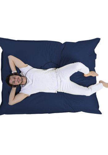 NORDVÄRK Kjempestor utendrs saccosekk med pute - mrkebl polyester (140x180)