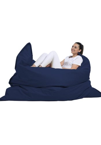 NORDVÄRK Kjempestor utendrs saccosekk med pute - mrkebl polyester (140x180)