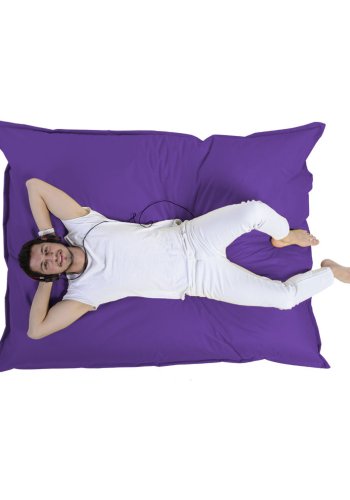 NORDVÄRK Kjempestor utendrs saccosekk, rektangulr - lilla polyester (140x180)