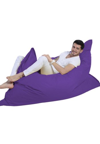 NORDVÄRK Kjempestor utendrs saccosekk, rektangulr - lilla polyester (140x180)