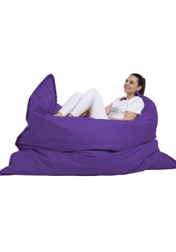 NORDVÄRK Kjempestor utendrs saccosekk, rektangulr - lilla polyester (140x180)