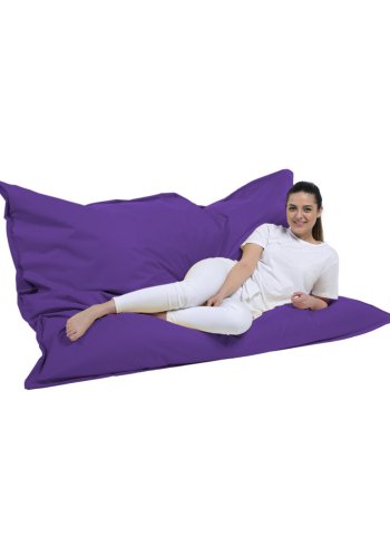 NORDVÄRK Kjempestor utendrs saccosekk, rektangulr - lilla polyester (140x180)