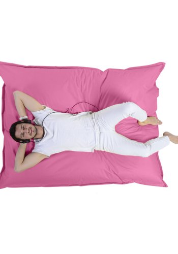 NORDVÄRK Kjempestor utendrs saccosekk - rosa polyester (140x180)