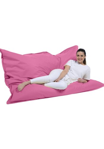 NORDVÄRK Kjempestor utendrs saccosekk - rosa polyester (140x180)
