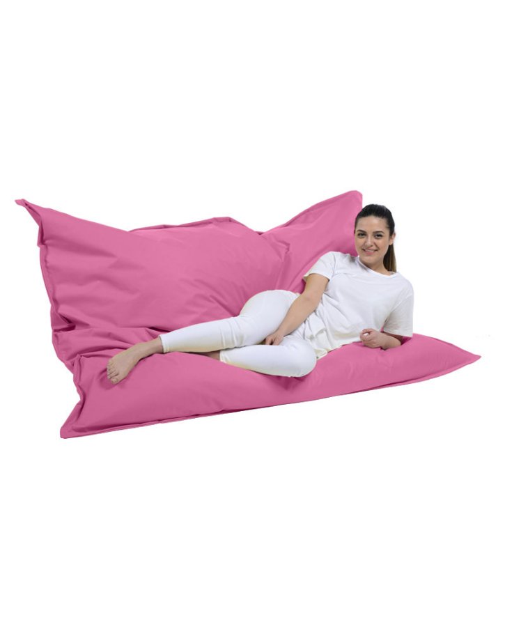 NORDVÄRK Kjempestor utendrs saccosekk - rosa polyester (140x180)