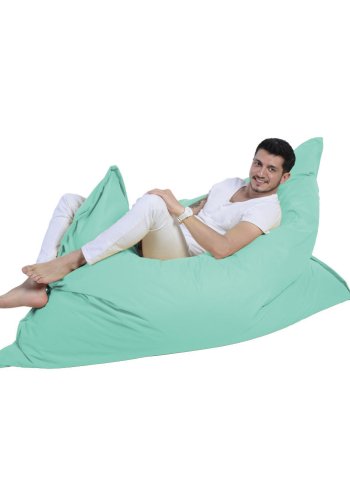 NORDVRK Kjempestor utendrs saccosekk, rektangulr - turkis polyester (140x180)