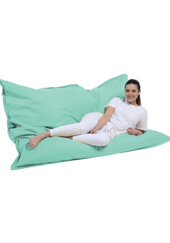 NORDVRK Kjempestor utendrs saccosekk, rektangulr - turkis polyester (140x180)