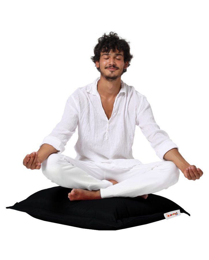 NORDVRK utendrs gulvpute, firkantet - svart polyester (70x70)