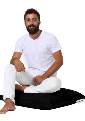 NORDVRK utendrs gulvpute, firkantet - svart polyester (70x70)