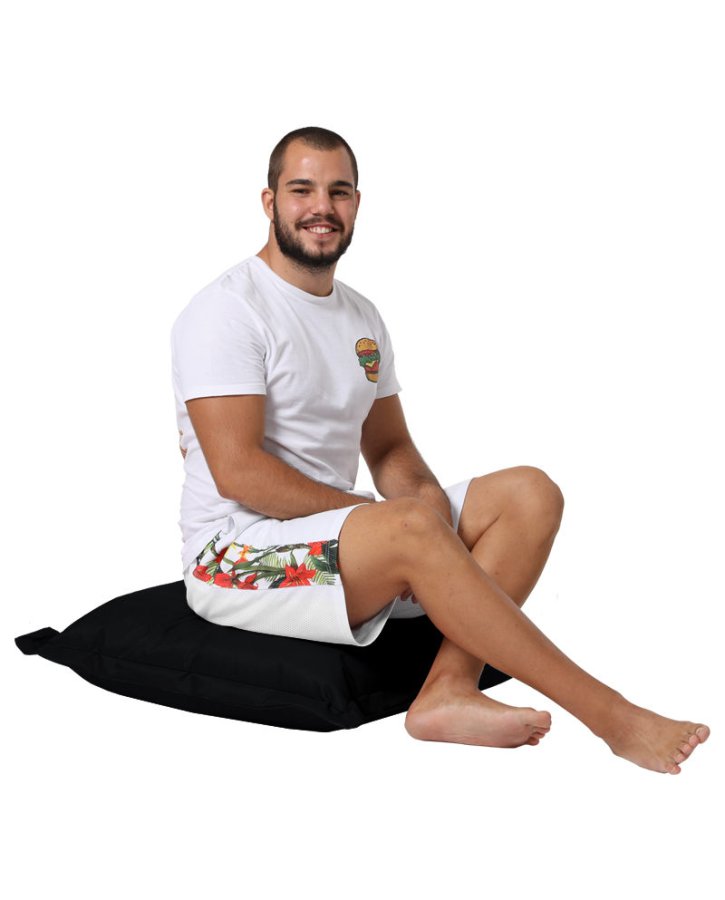 NORDVRK utendrs gulvpute, firkantet - svart polyester (70x70)