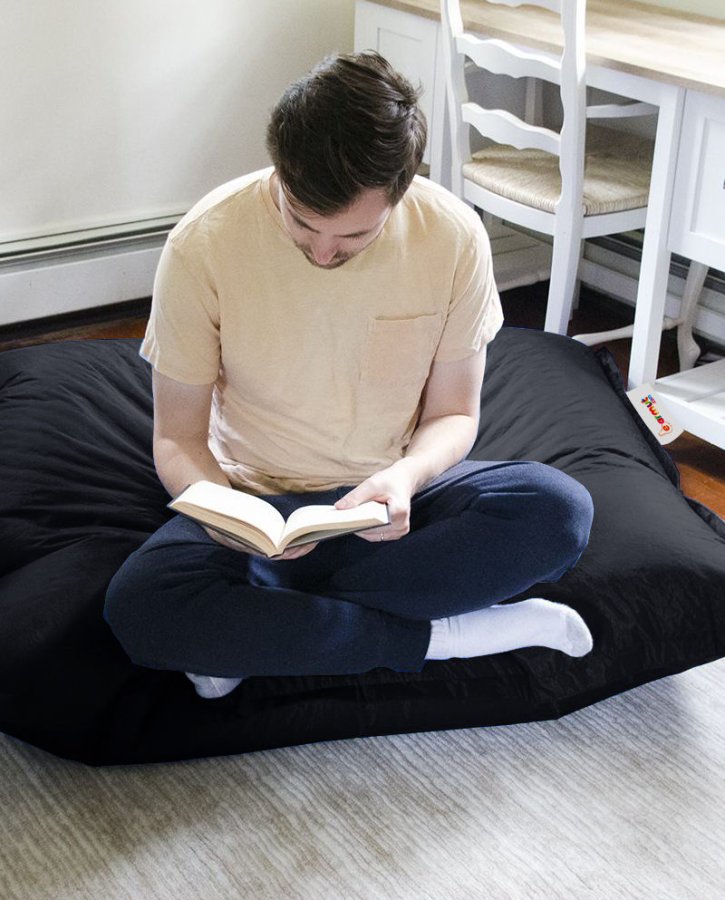 NORDVÄRK utendrs Cushion bnnepose - svart polyester (100x100)