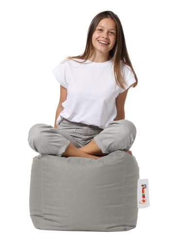 NORDVRK utendrs puff, firkantet - rykfarget polyester (45x45)