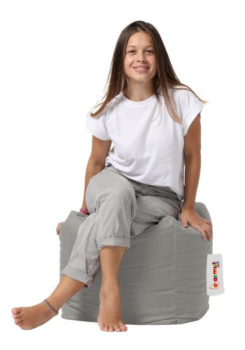 NORDVRK utendrs puff, firkantet - rykfarget polyester (45x45)