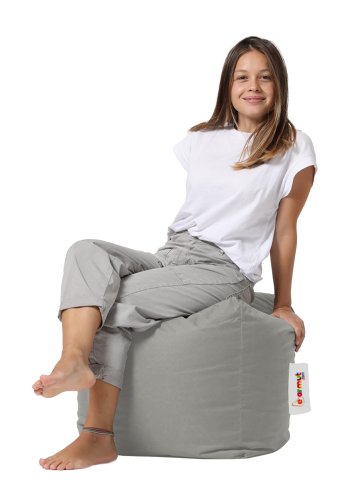 NORDVRK utendrs puff, firkantet - rykfarget polyester (45x45)