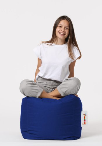 NORDVRK utendrs puff, firkantet - bl polyester (45x45)