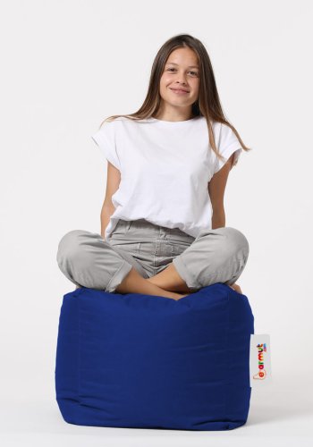 NORDVRK utendrs puff, firkantet - bl polyester (45x45)