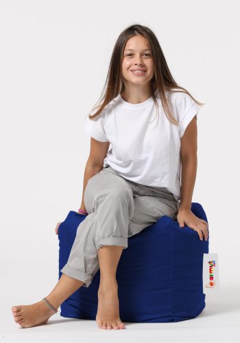 NORDVRK utendrs puff, firkantet - bl polyester (45x45)