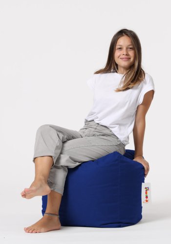 NORDVRK utendrs puff, firkantet - bl polyester (45x45)