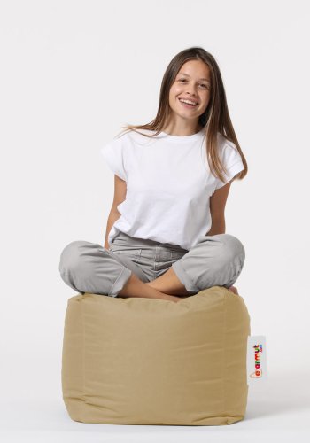 NORDVÄRK utendrs puff, firkantet - mink polyester (45x45)