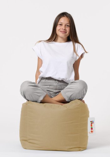 NORDVÄRK utendrs puff, firkantet - mink polyester (45x45)