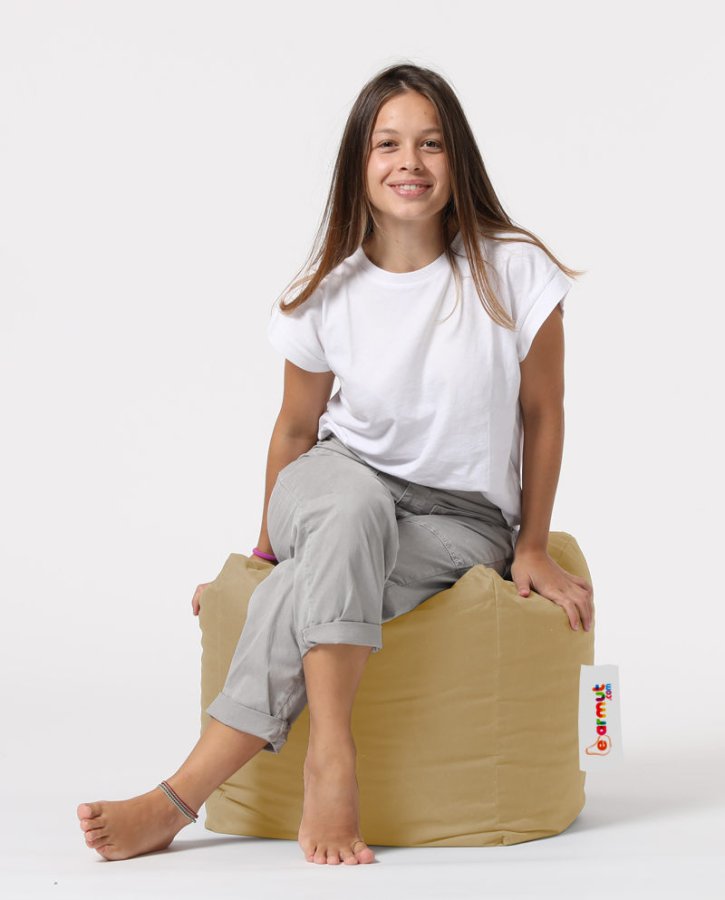 NORDVÄRK utendrs puff, firkantet - mink polyester (45x45)