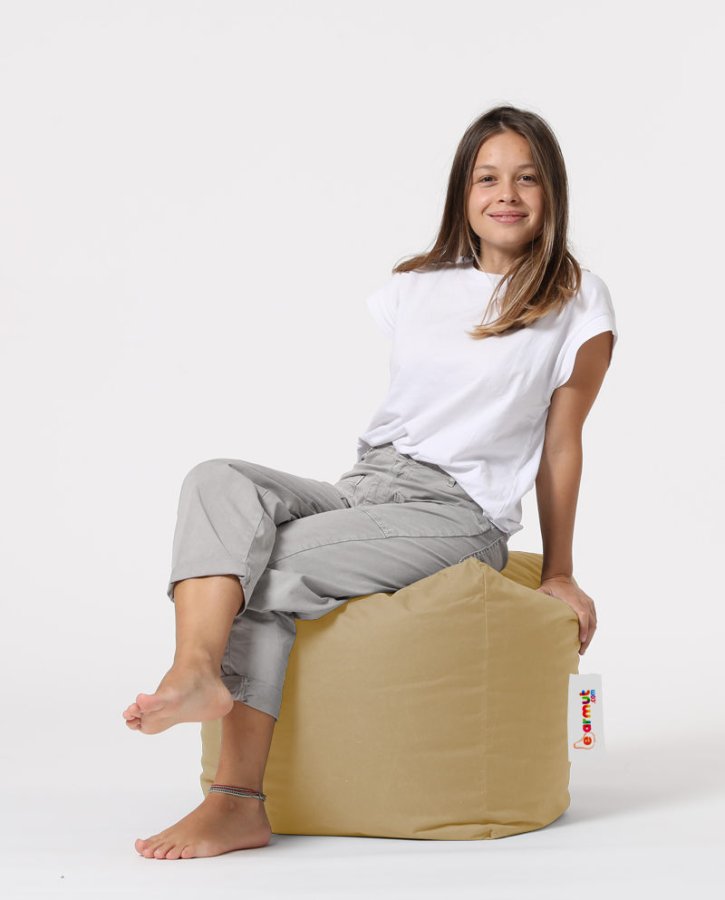 NORDVÄRK utendrs puff, firkantet - mink polyester (45x45)