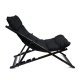 NORDVÄRK utendrs solstol, m. svart pute, justerbar ryggsttte - svart metall