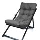 NORDVÄRK utendrs solstol, m. mrkegr pute, justerbar ryggsttte - svart metall