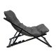 NORDVÄRK utendrs solstol, m. mrkegr pute, justerbar ryggsttte - svart metall