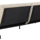 ACT NORDIC Caix sovesofa, m click & clack, delt ryggsttte, smmer - beige stoff og sort stl (198x95)