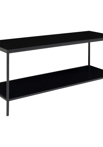 HOUSE NORDIC Vita TV-benk, m. hylle - sort melamin og sort stl (100x36)