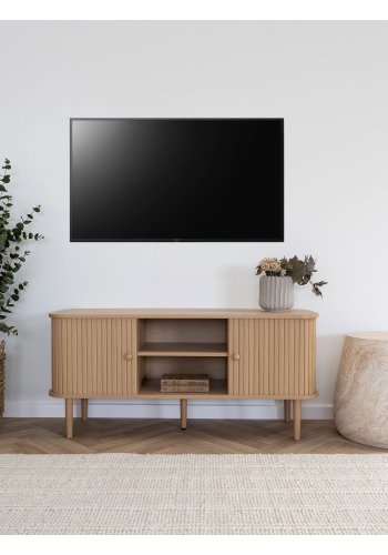 HOUSE NORDIC Nikko TV-benk - TV-benk, 2 drer, natur<br>113x40x52 cm