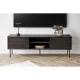 HOUSE NORDIC Kyoto TV-benk - TV-benk, 2 drer, 2 hyller, eikefiner, rkt, svarte metallben 150x40x50 cm