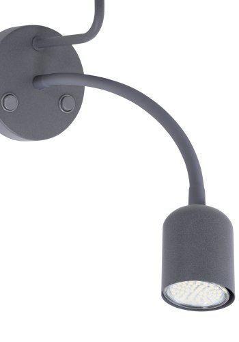 TK Maja vegglampe - grtt stoff og grtt metall